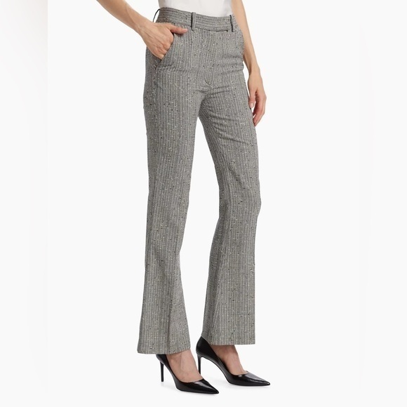 NWT GENERATION LOVE Presley Plaid Bootcut Pants Trousers in Grey‎ Black Size 8 - Picture 1 of 16